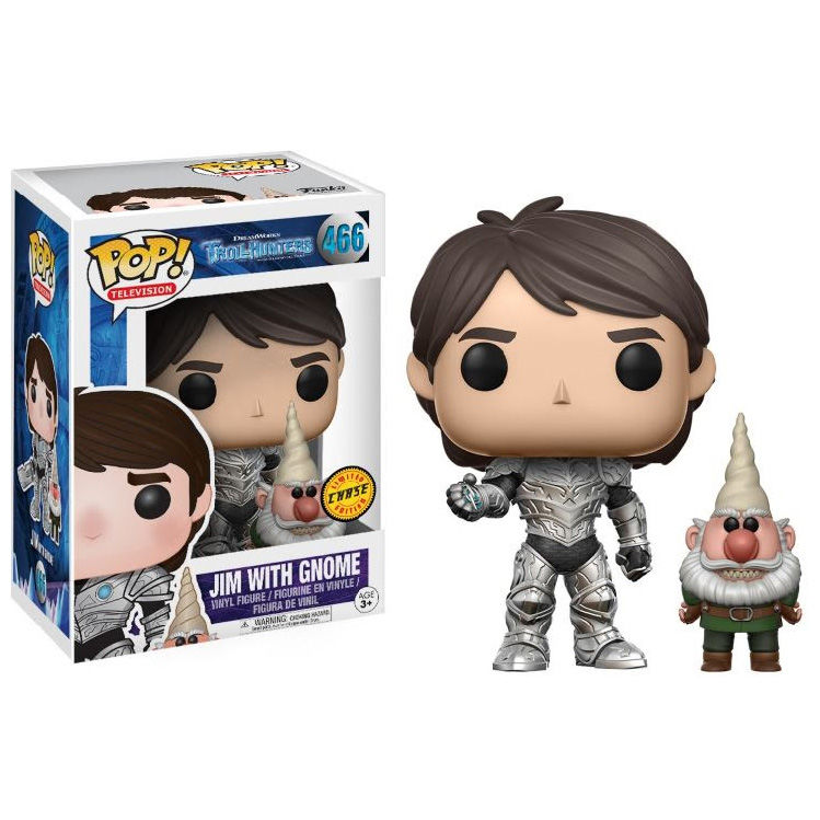Funko POP! Trollhunters Jim armored with gnome Chase
