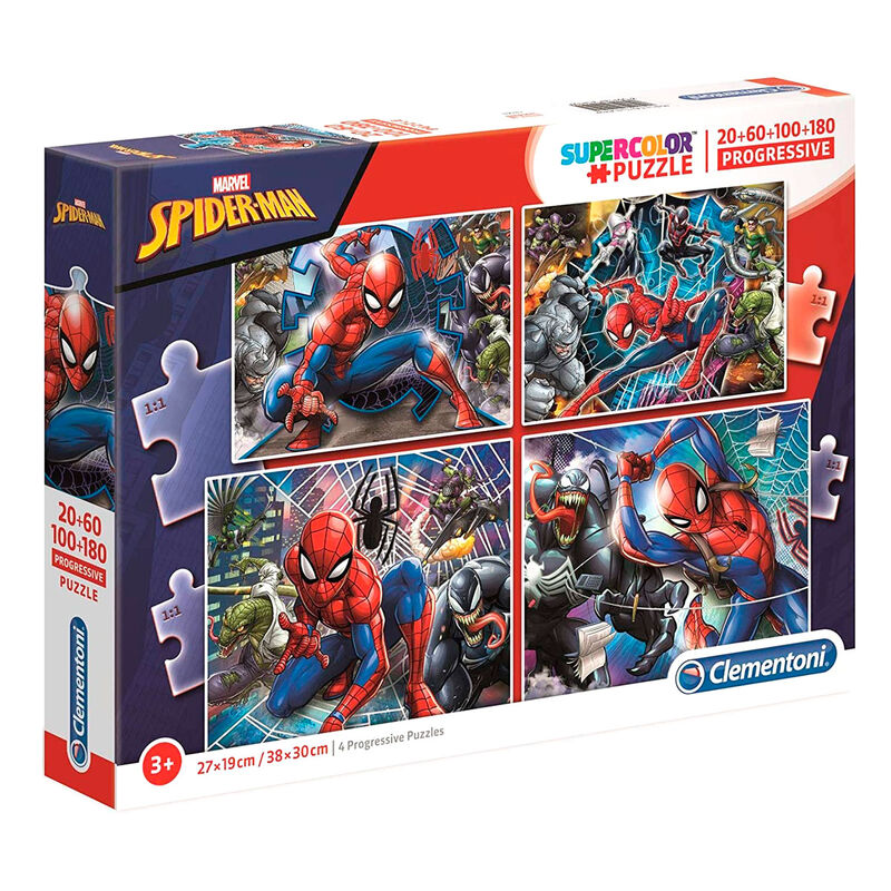 Puzzle Spiderman Marvel 20+60+100+180pzs