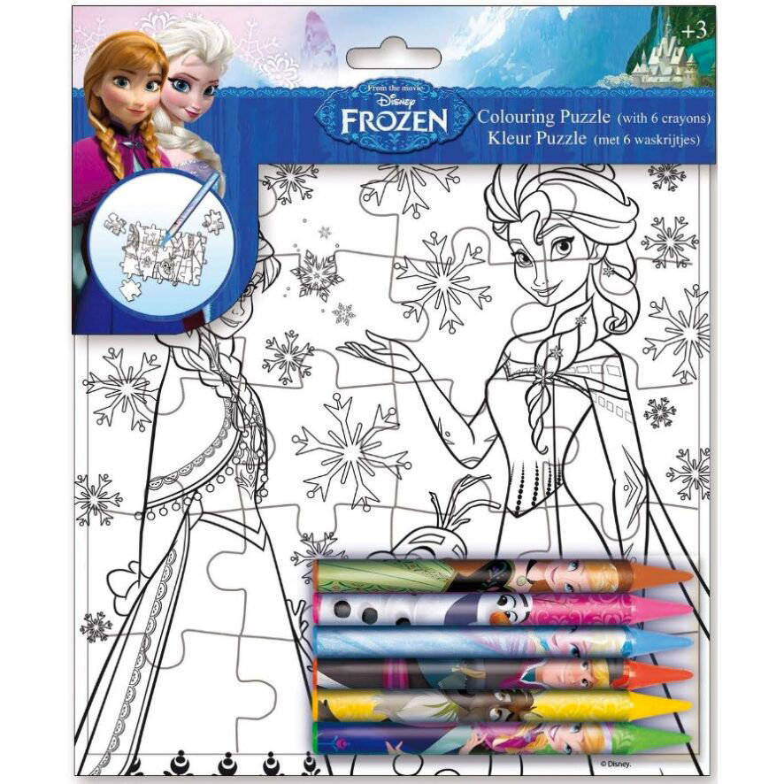 Puzzle + pinturas Frozen Disney (Pack 24 uds.)