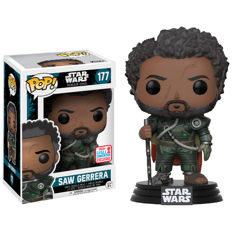Funko POP! Star Wars Rogue One Saw Gerrera with Hair 2017 Fall Convention Exclusivo