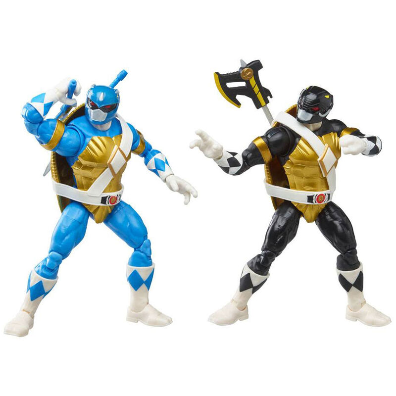 Pack figura Donatello + Leonardo Power Tortugas Ninja Rangers 15cm