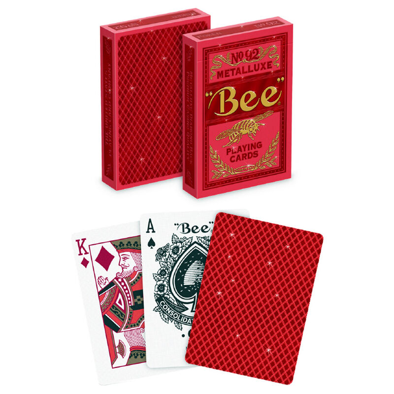 Baraja cartas Poker Bicycle Bee Metalluxe Red