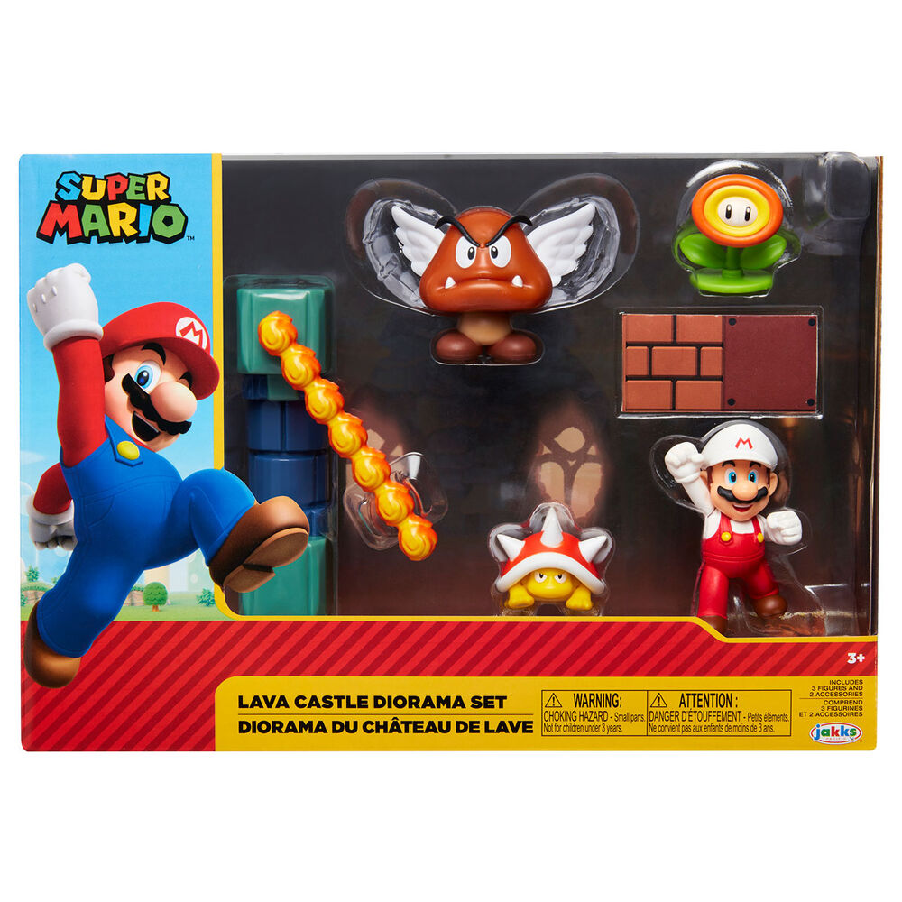 Blister diorama Castillo de Lava Super Mario Nintendo de JAKKS PACIFIC - Frikibase.com