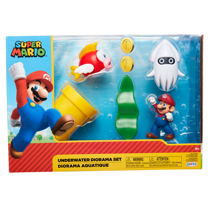 Blister diorama Mundo Submarino Super Mario Nintendo de JAKKS PACIFIC - Frikibase.com