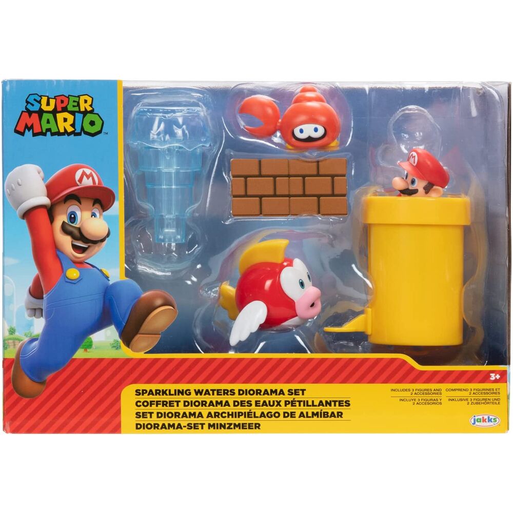 Blister diorama Sparkling Waters Super Mario Bros 6cm de JAKKS PACIFIC - Frikibase.com