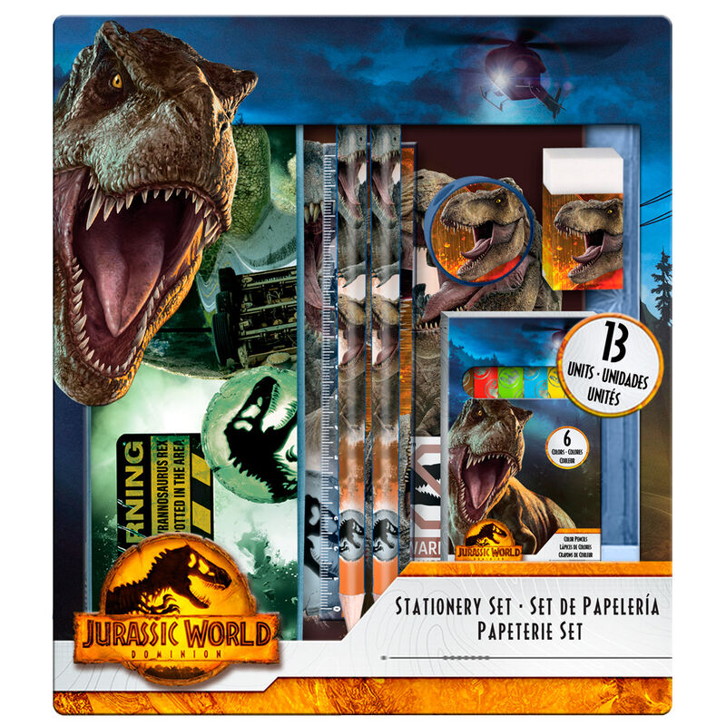 Blister papeleria Jurassic World 13pzs
