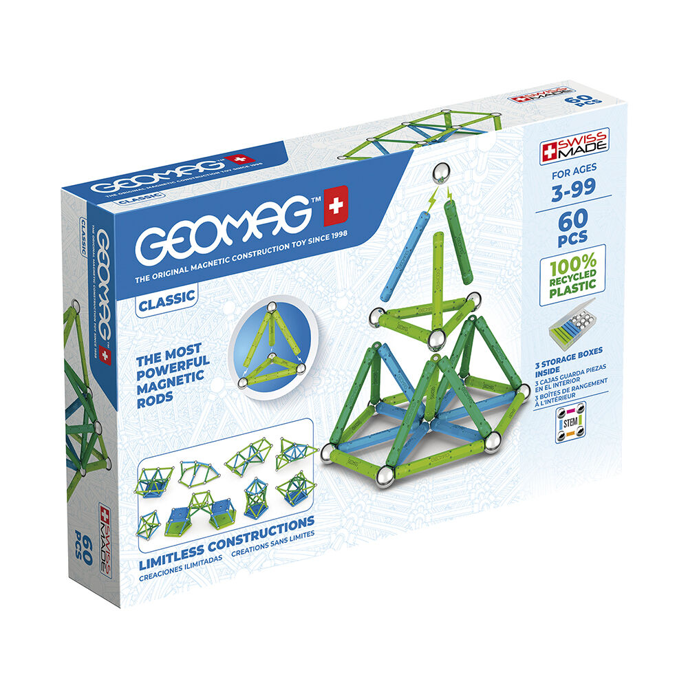 Bloques magneticos Geomag Green 60pzs de GEOMAG - Frikibase.com