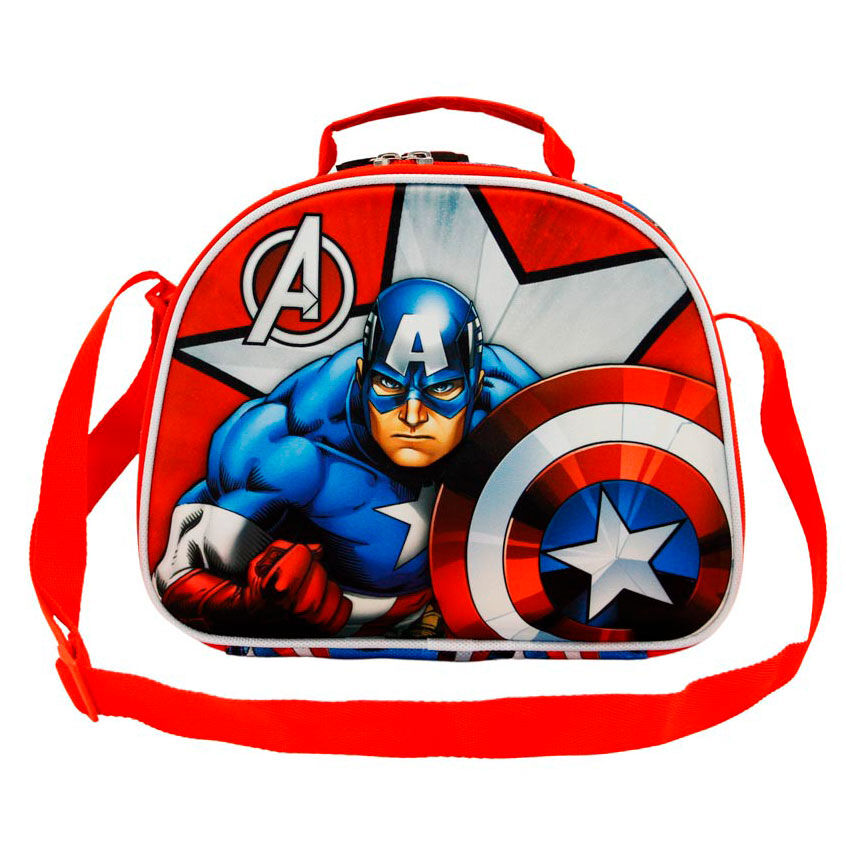 Bolsa portameriendas 3D Capitan America Marvel de KARACTERMANIA - Frikibase.com