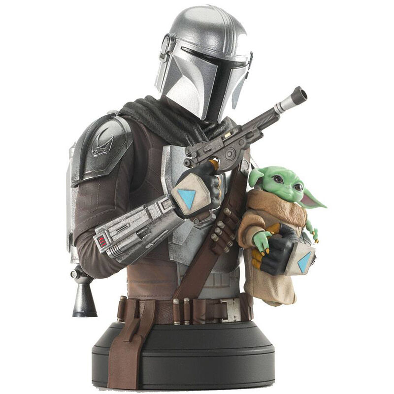 Busto Mandalorian con Grogu The Mandalorian Star Wars 15cm de DIAMOND SELECT - Frikibase.com