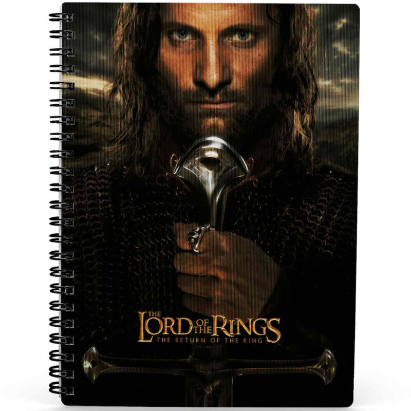 Cuaderno 3D Aragorn El Señor de los Anillos de SD TOYS - Frikibase.com