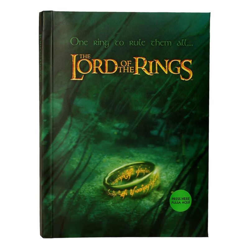 Cuaderno A5 One Ring To Rule Them All El Señor de los Anillos con luz de SD TOYS - Frikibase.com