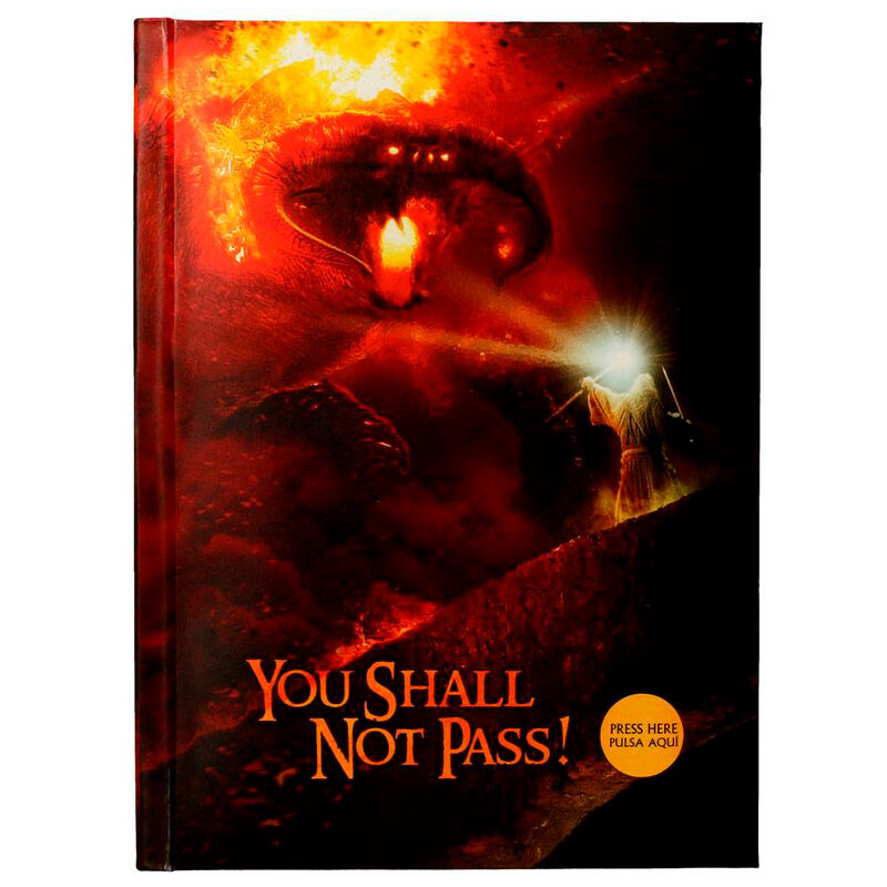 Cuaderno A5 You Shall Not Pass El Señor de los Anillos con luz de SD TOYS - Frikibase.com