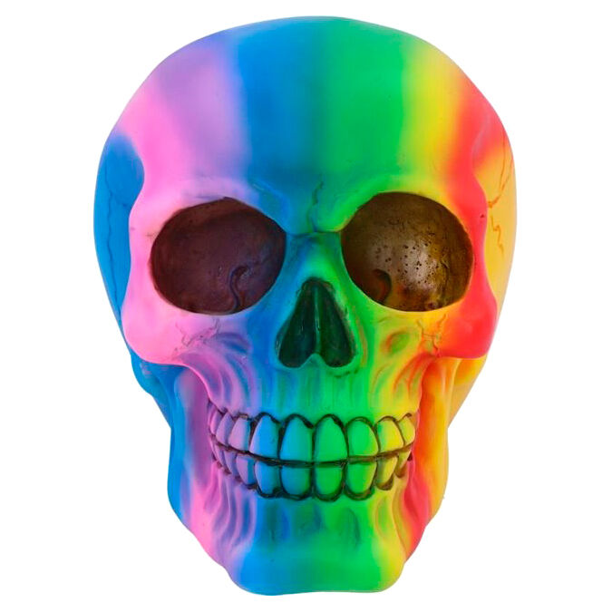 Figura Calavera Arcoiris 15cm de NEMESIS NOW - Frikibase.com