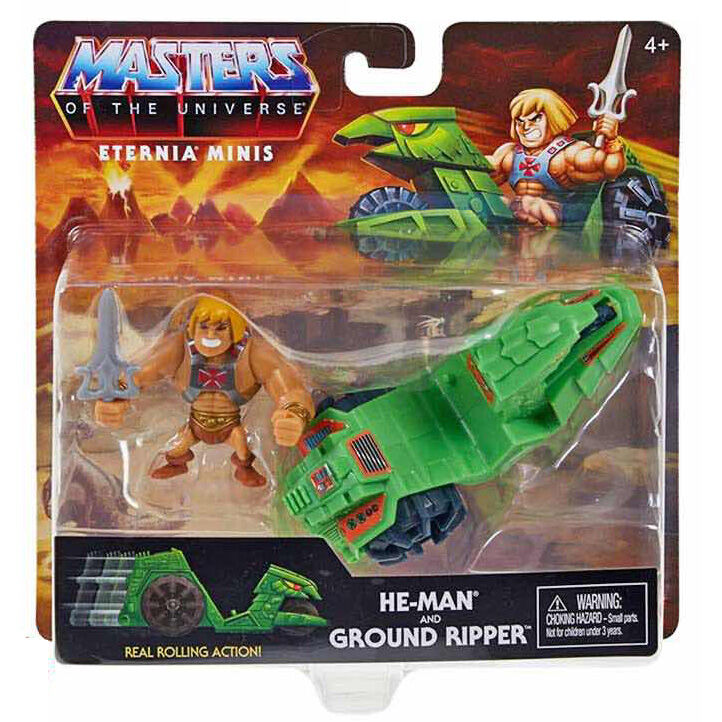 Figura He-Man and Ground Ripper Eternia Minis Masters of the Universe Origins de MATTEL - Frikibase.com