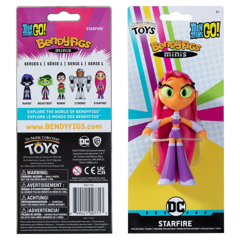 Figura Maleable Bendyfigs Minis Starfire Teen Titans Go 11cm de NOBLE COLLECTION - Frikibase.com