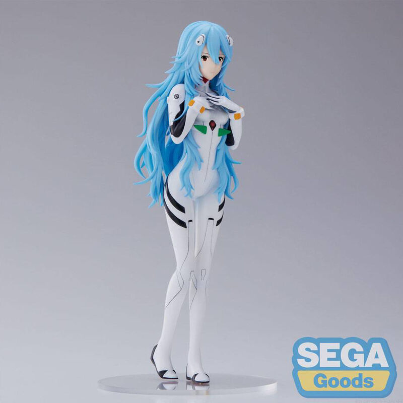 Figura Rei Ayanami Long Hair 3.0+1.0 Trice Upon a Time Evangelion 21cm de SEGA - Frikibase.com