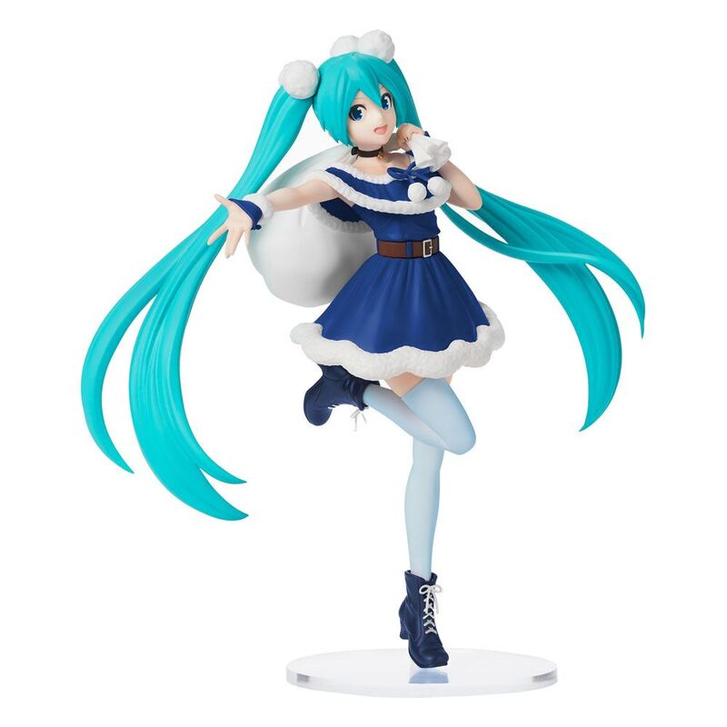 Figura SPM Miku Christmas Blue Hatsune Miku 22cm de SEGA - Frikibase.com