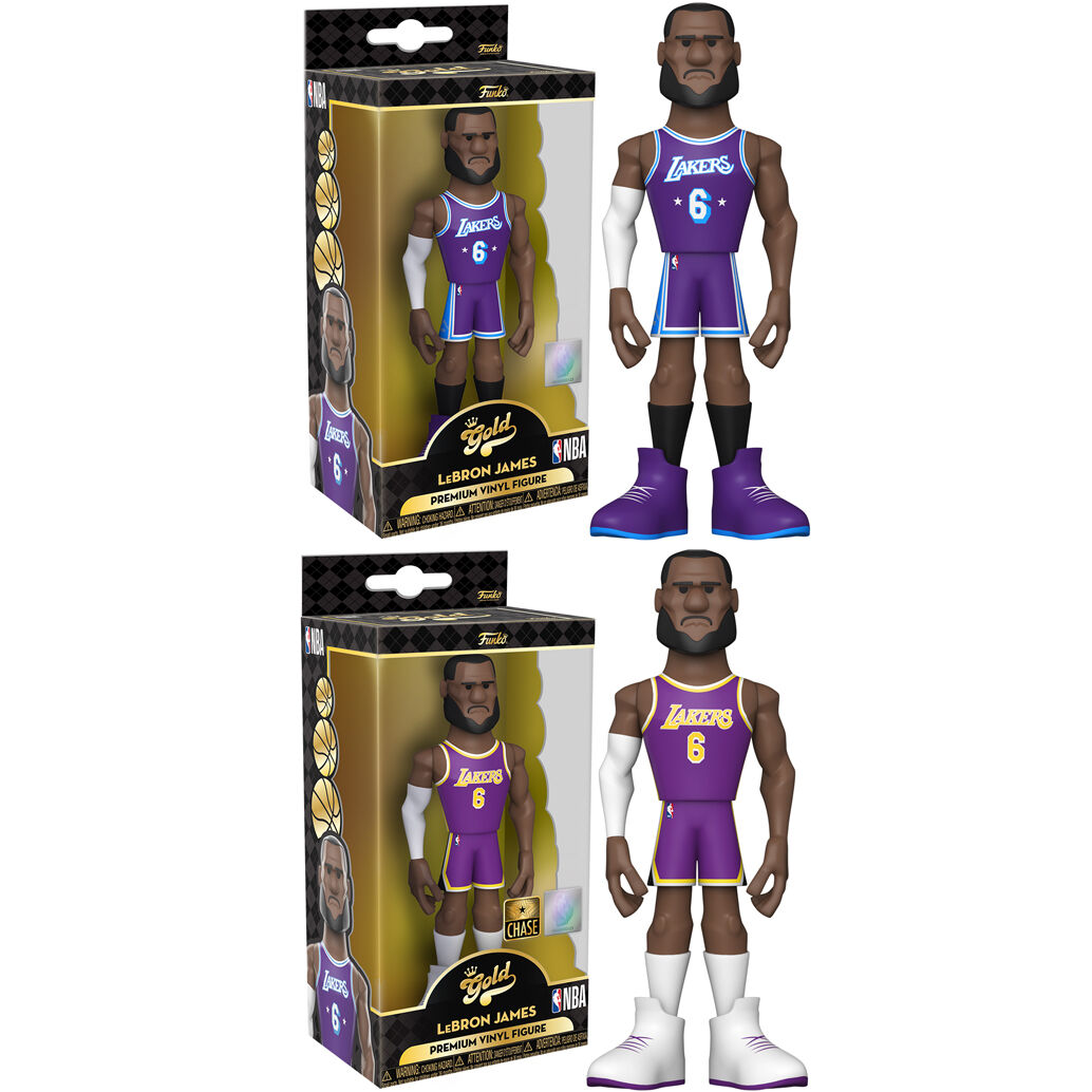 Figura Vinyl Gold Lakers Lebron James 5 + 1 chase de FUNKO - Frikibase.com