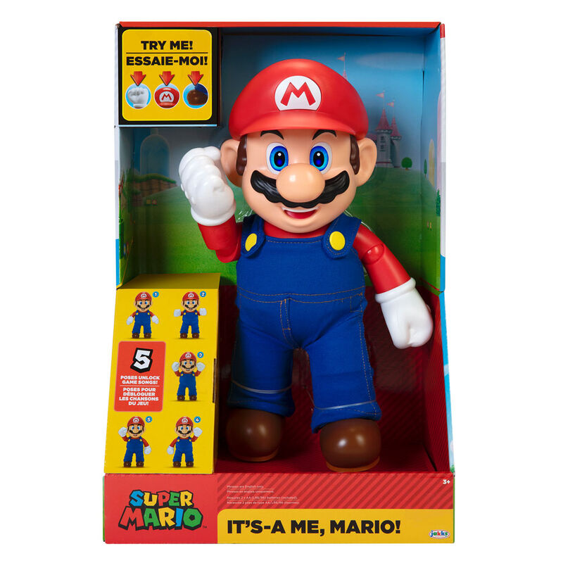 Figura interactiva ingles Its A Me Mario Super Mario Nintendo 36cm de JAKKS PACIFIC - Frikibase.com