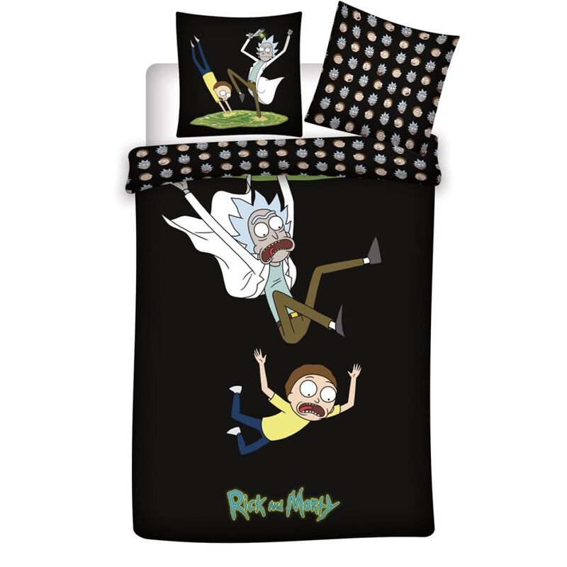 Funda nordica Rick and Morty cama 90 algodon organico de  - Frikibase.com