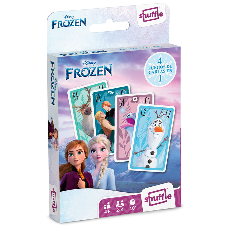 Juego cartas Shuffle 4 en 1 Frozen Disney de SHUFFLE - Frikibase.com