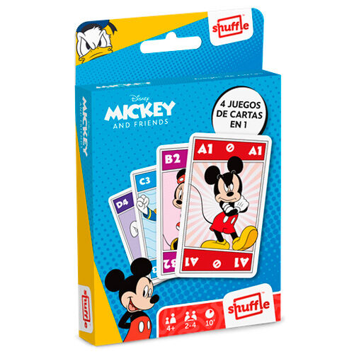 Juego cartas Shuffle 4 en 1 Mickey and Friends Disney de SHUFFLE - Frikibase.com