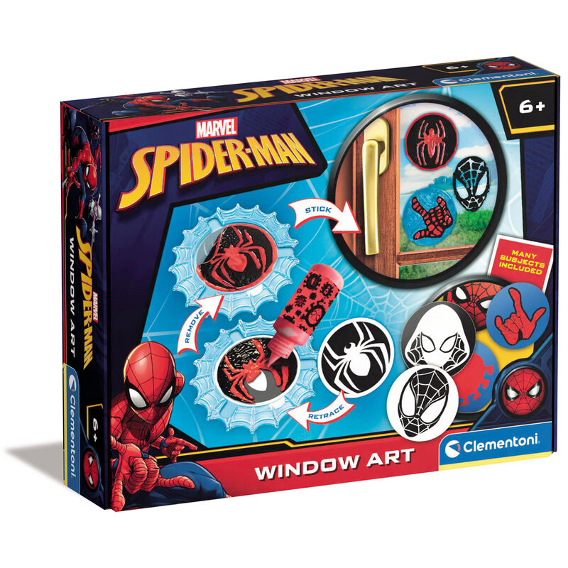 Kit Arte en la ventana Spiderman Marvel de CLEMENTONI - Frikibase.com