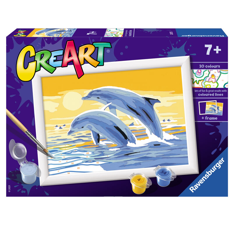 Kit de pintura CreArt Delfines amigos de RAVENSBURGER - Frikibase.com