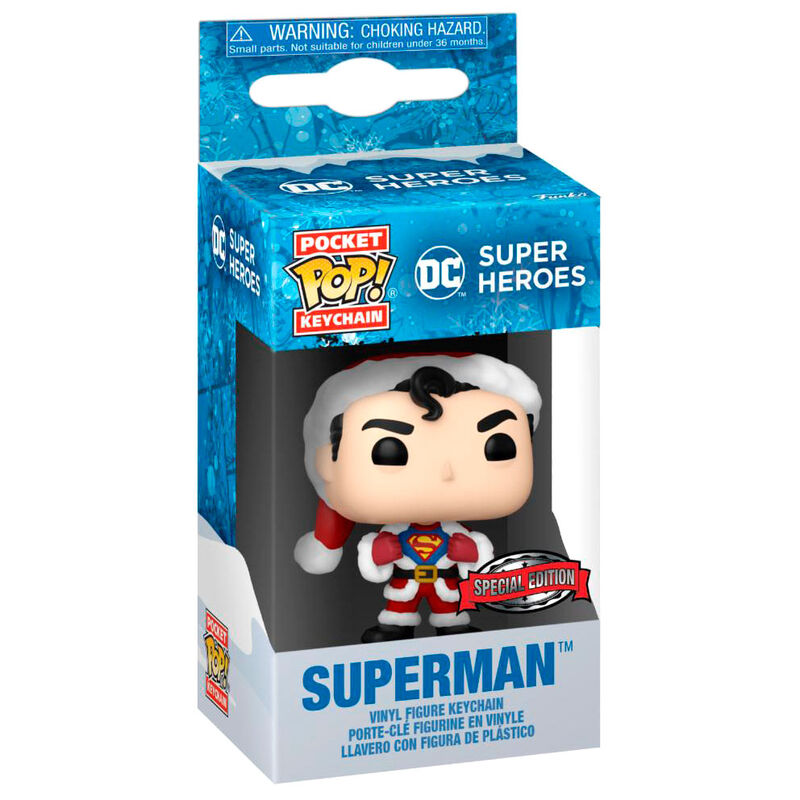 Llavero Pocket POP DC Comics Holiday Superman Exlusive de FUNKO - Frikibase.com