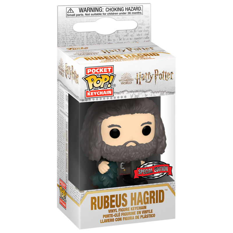 Llavero Pocket POP Harry Potter Holiday Rubeus Hagrid Exclusive de FUNKO - Frikibase.com