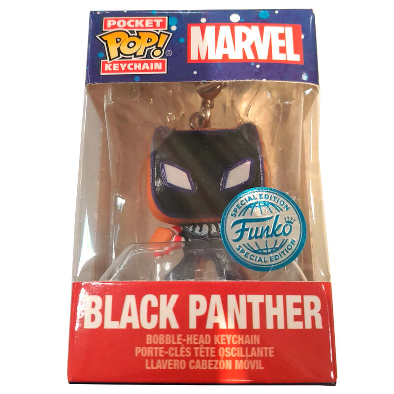 Llavero Pocket POP Marvel Holiday Black Panther Exclusive de FUNKO - Frikibase.com