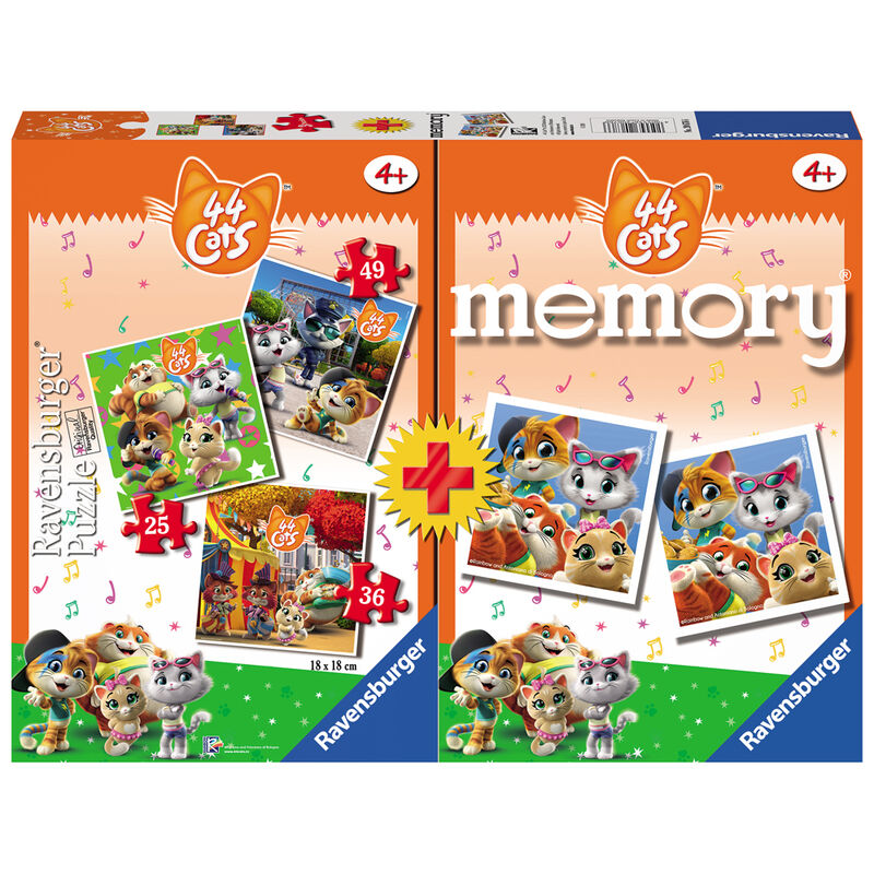 Multipack memory + 3 puzzles 44 Gatos de RAVENSBURGER - Frikibase.com