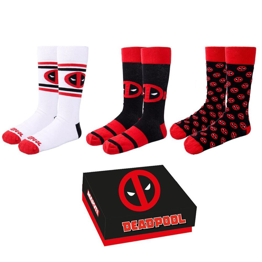 Pack 3 calcetines Deadpool Marvel de CERDÁ - Frikibase.com