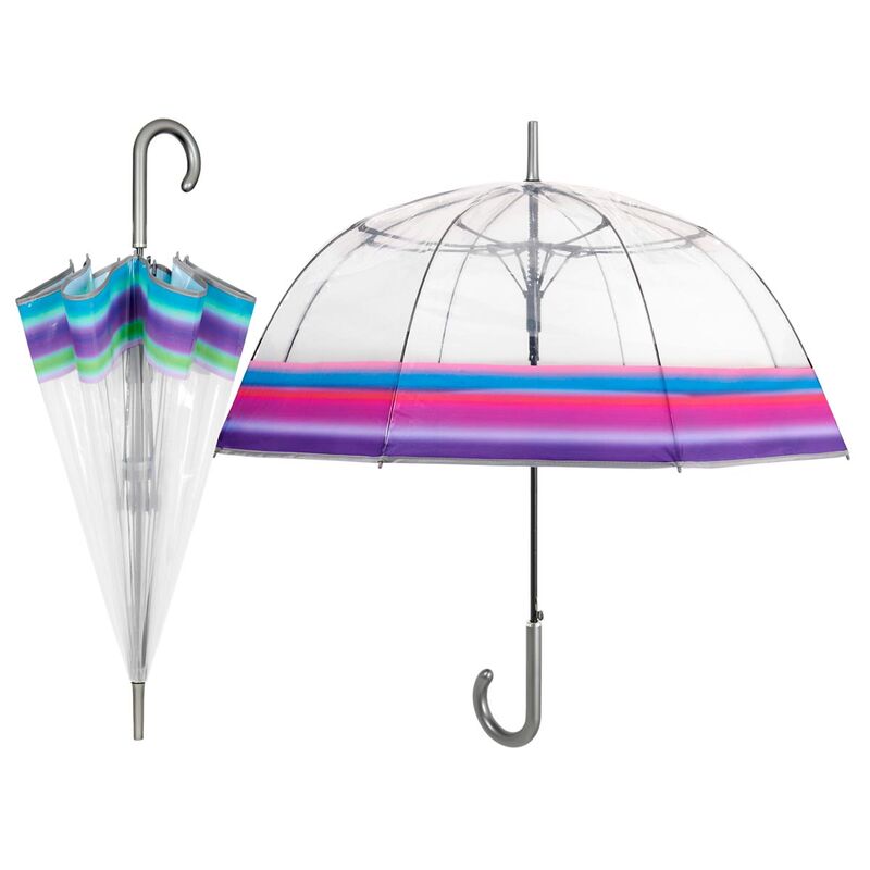 Paraguas automatico transparente Arcoiris 61cm (surtido)