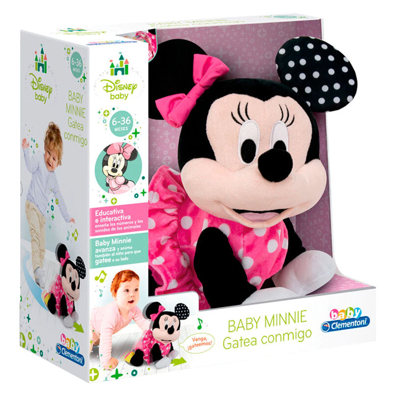 Peluche Baby Minnie Gatea Conmigo Disney Español de CLEMENTONI - Frikibase.com