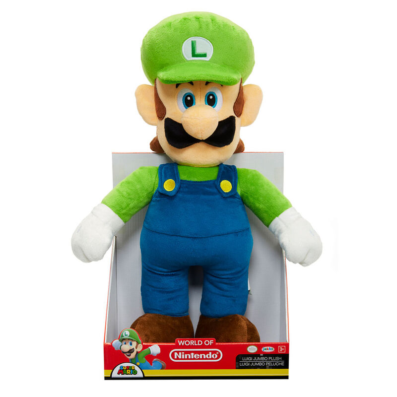 Peluche Jumbo Luigi Super Mario Nintendo 50cm de JAKKS PACIFIC - Frikibase.com