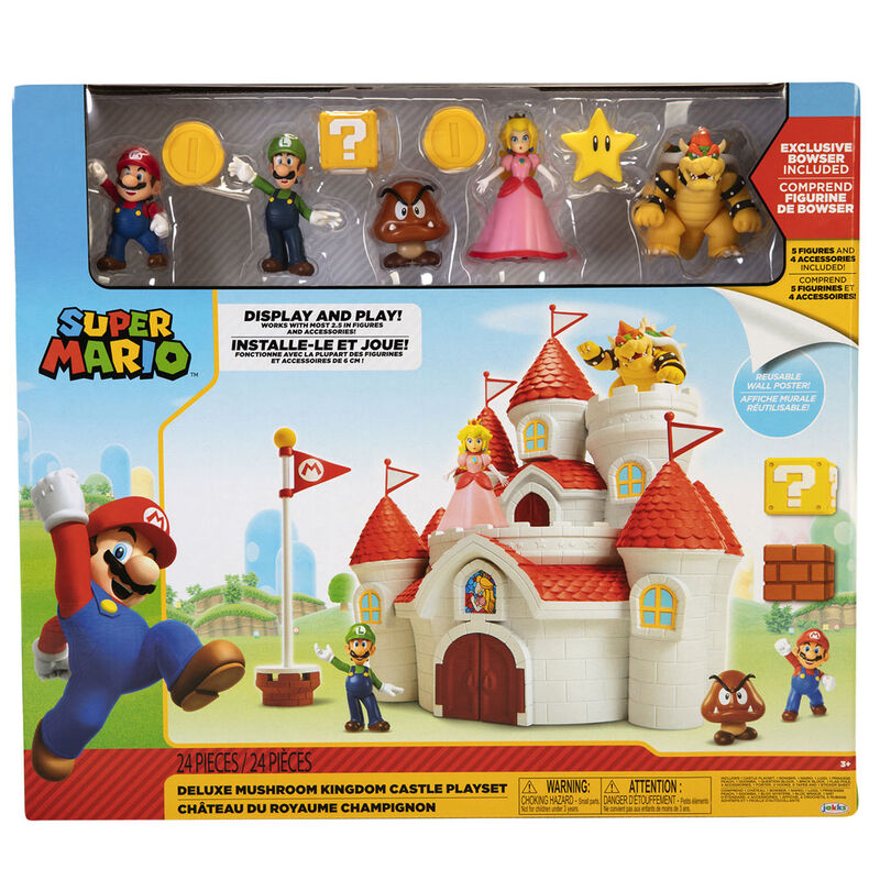 Playset Castillo Deluxe Reino Champiñon Super Mario Bros de JAKKS PACIFIC - Frikibase.com