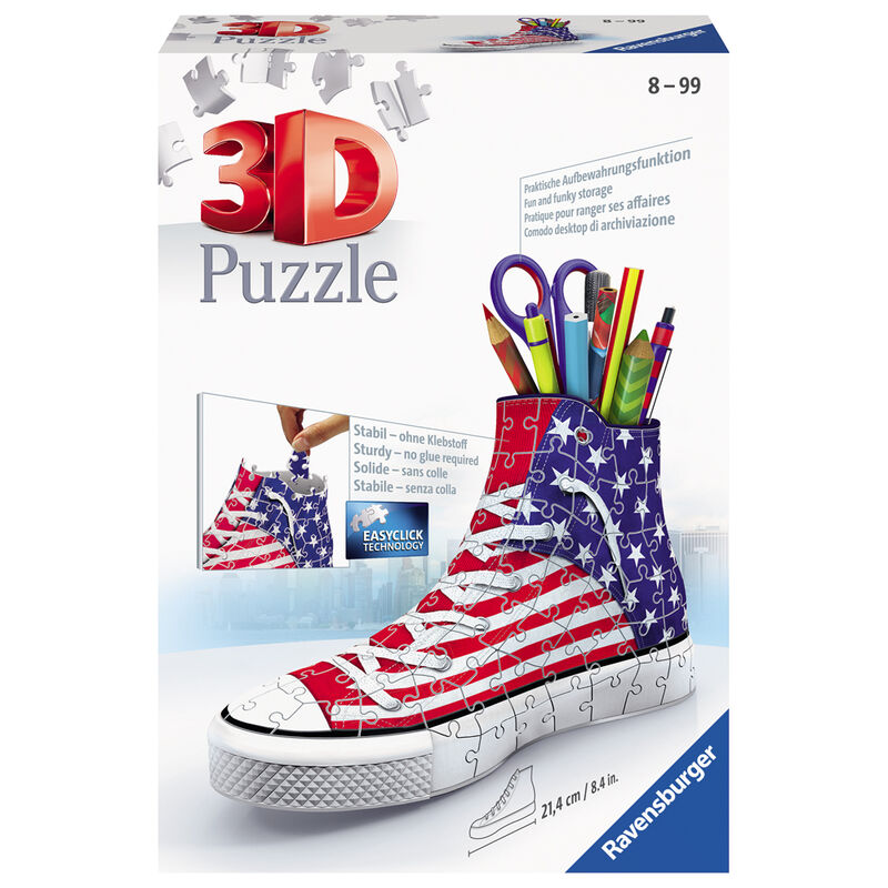 Portalapices 3D Zapatilla U.S.A 108pzs de RAVENSBURGER - Frikibase.com