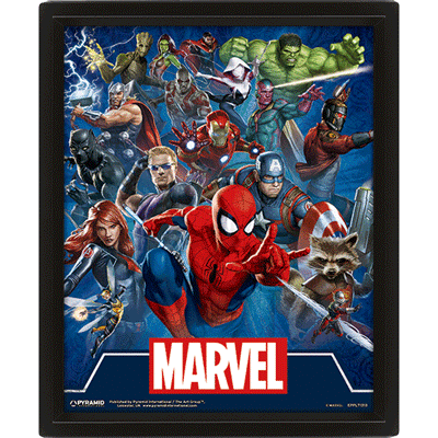 Poster 3D lenticular Marvel