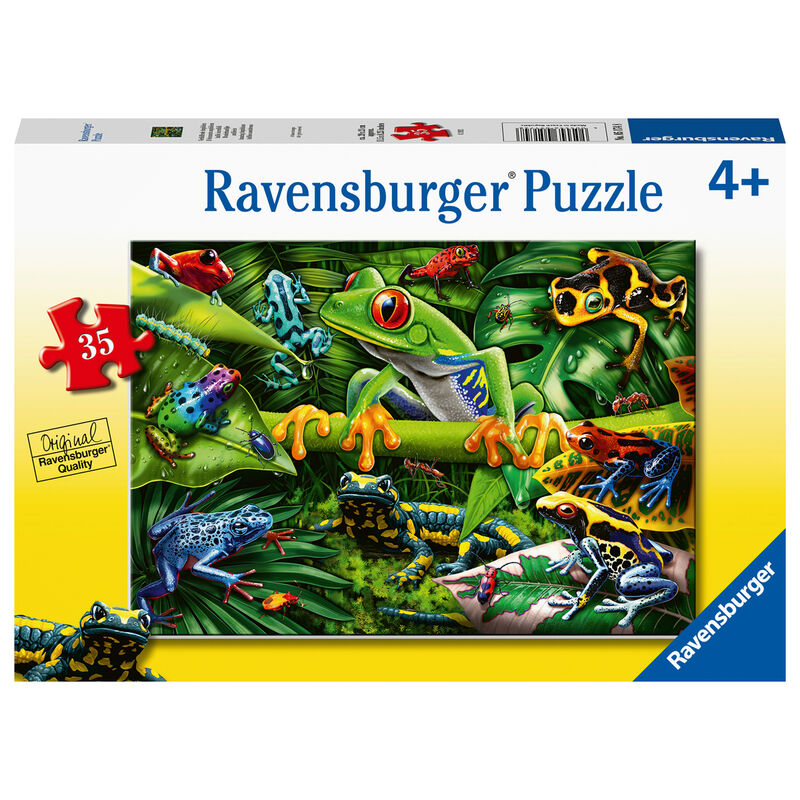 Puzzle Anfibios asombrosos 35pzs de RAVENSBURGER - Frikibase.com