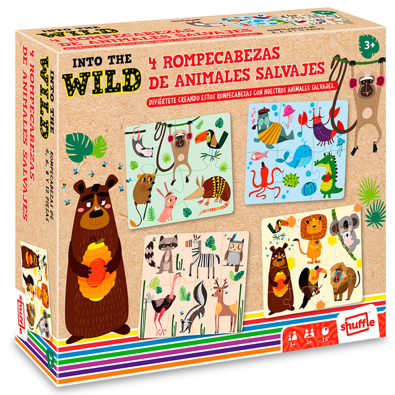 Puzzle Animales Salvajes Into the Wild 4-6-8-12pzs