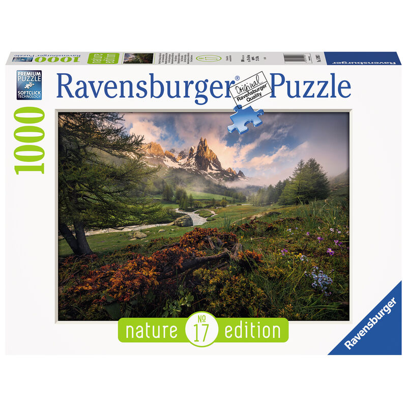 Puzzle Atmosfera pintoresca en la Vallee de la Claree Alpes franceses 1000pzs de RAVENSBURGER - Frikibase.com