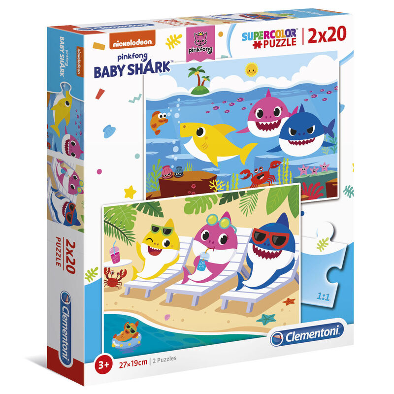 Puzzle Baby Shark 2x20pzs de CLEMENTONI - Frikibase.com