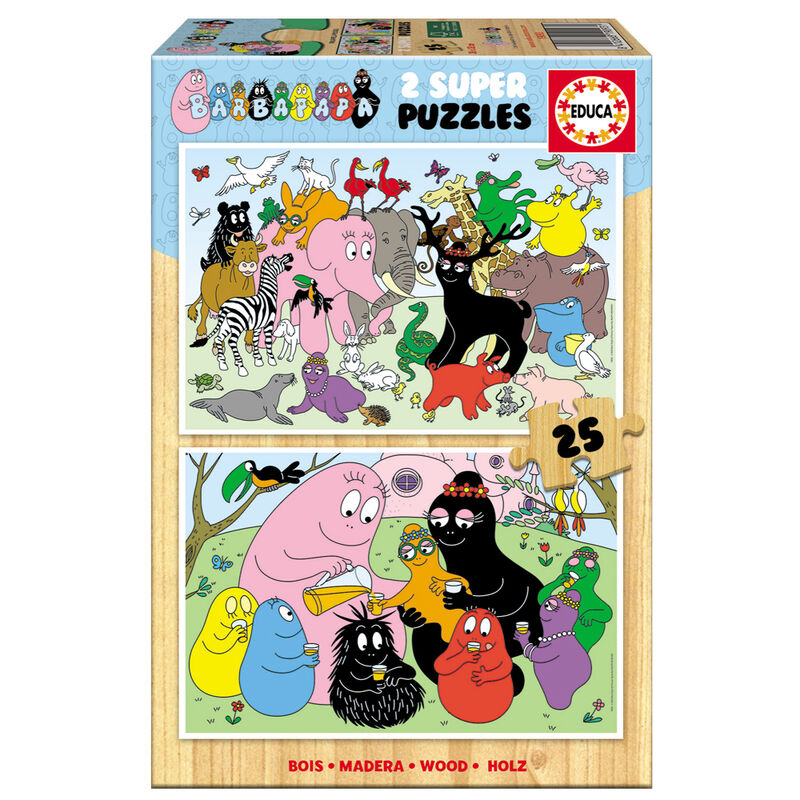 Puzzle Barbapapa madera 2x25pzs de EDUCA BORRAS - Frikibase.com