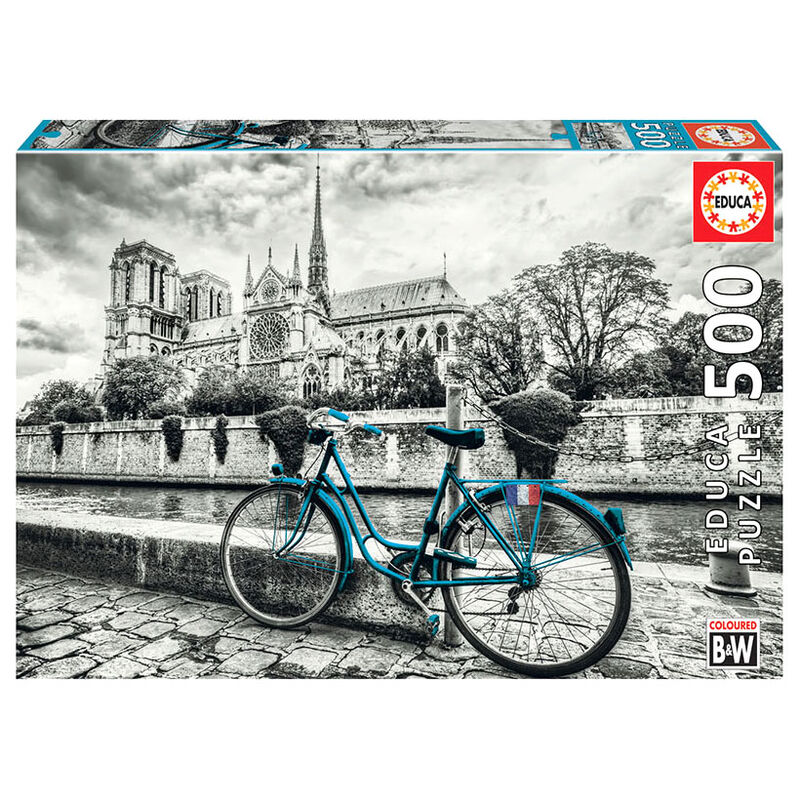Puzzle Bicicleta Cerca de Notre Dame 500pzs