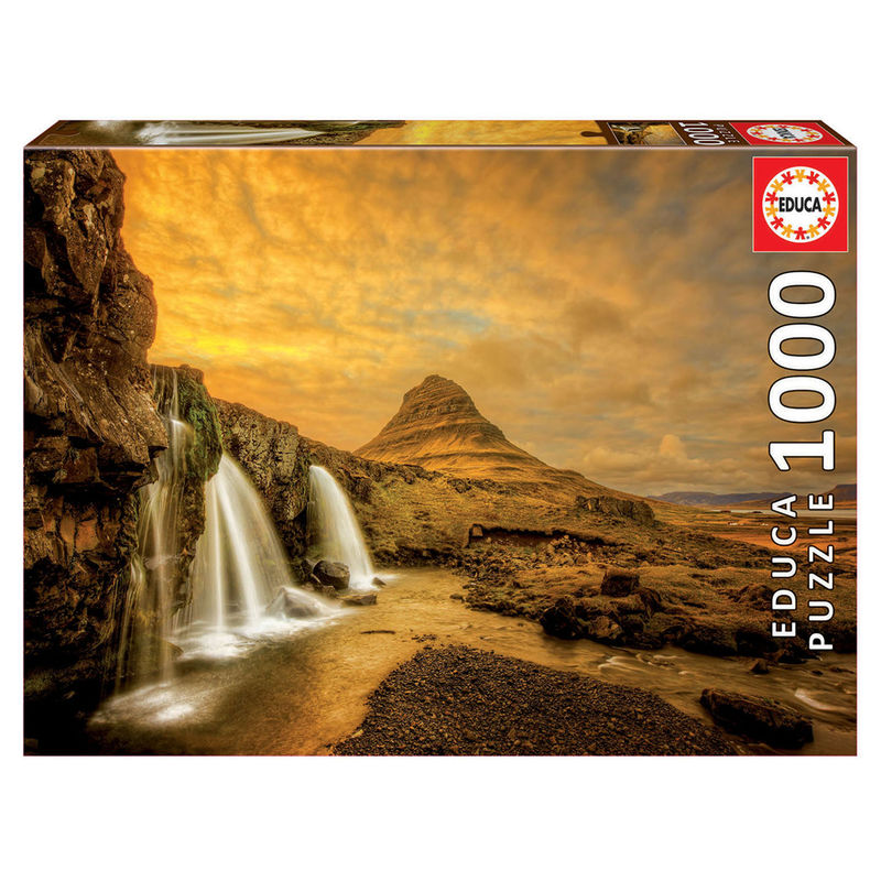 Puzzle Cascada Kirkjufellsfoss Islandia 1000pzs de EDUCA BORRAS - Frikibase.com