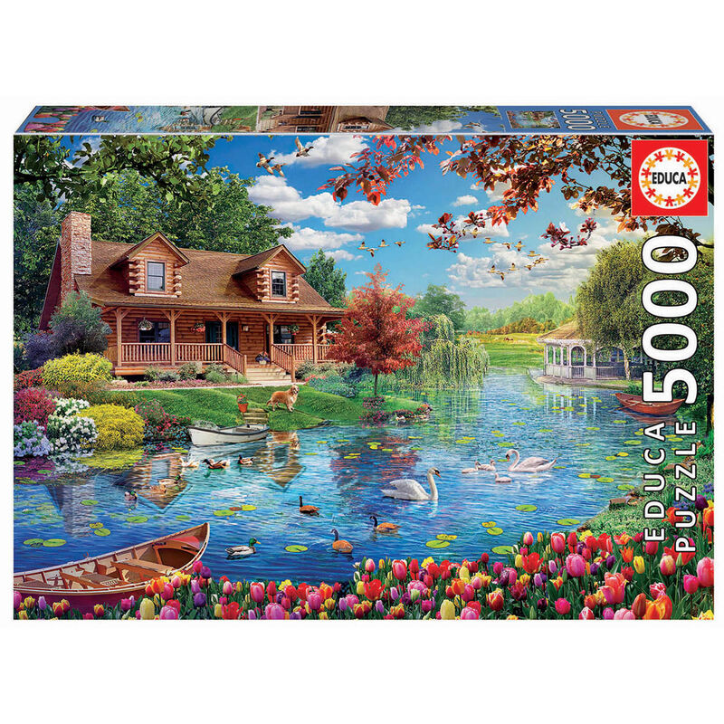 Puzzle Casita en el Lago 5000pzs de EDUCA BORRAS - Frikibase.com