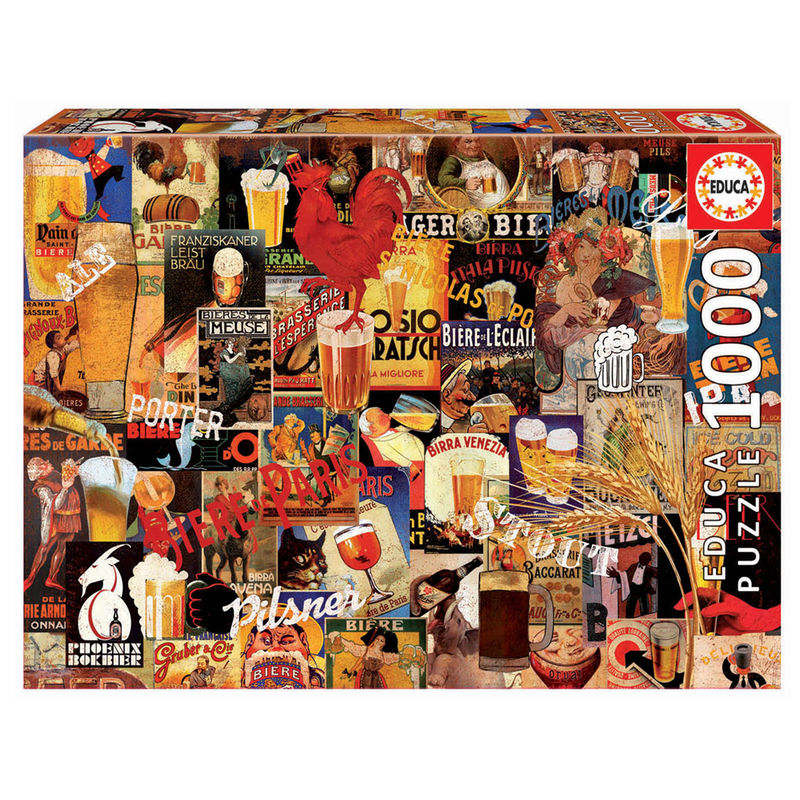 Puzzle Collage Cerveza Vintage 1000pzs de EDUCA BORRAS - Frikibase.com