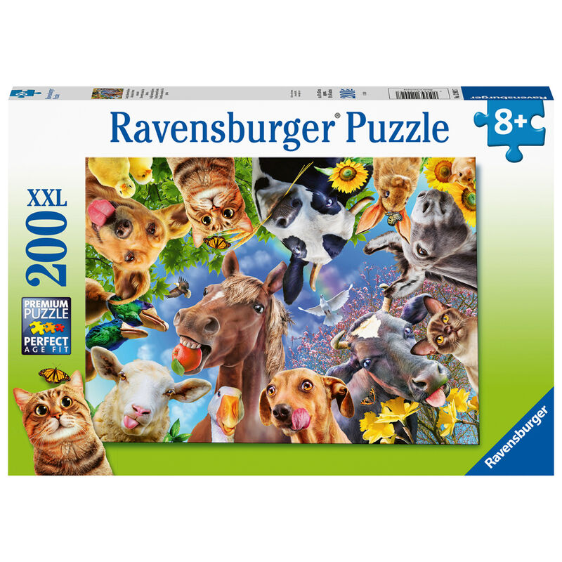 Puzzle Divertidos animales de la granja XXL 200pzs de RAVENSBURGER - Frikibase.com