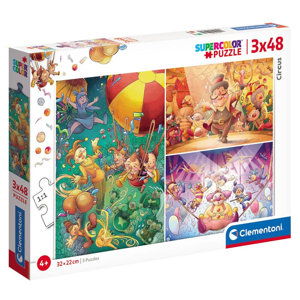 Puzzle El Circo 3x48pzs de CLEMENTONI - Frikibase.com